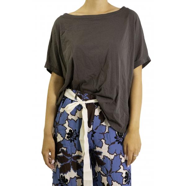 T-shirt tinta unita  morbida con spalla regolabile 
